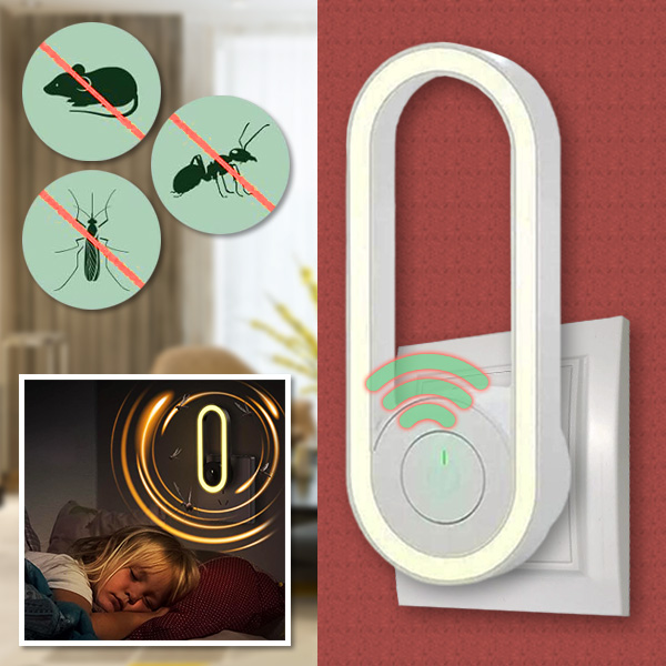 Αντικουνουπικό Μετατροπής Συχνότητας Υπερήχων με LED Φωτάκι Νυχτός | ANTIMOSI