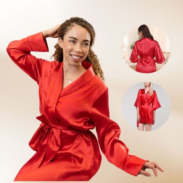 Γυναικεία σέξι μεταξένια απαλή ρόμπα νύχτας | RUBYSILK