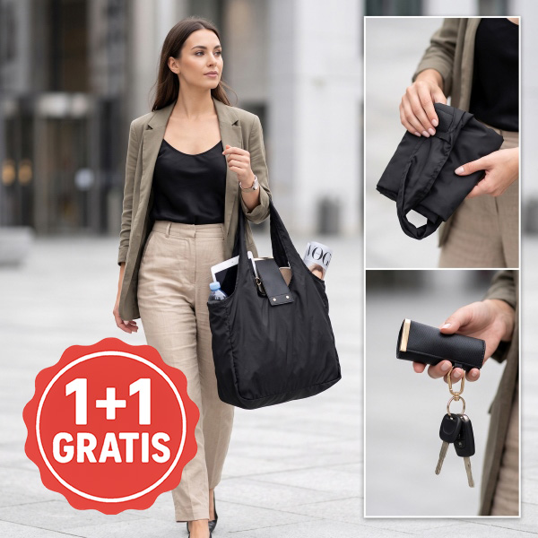 Πτυσσόμενη δερμάτινη τσάντα tote | SHIFTBAG 1+1 ΔΩΡΕΑΝ